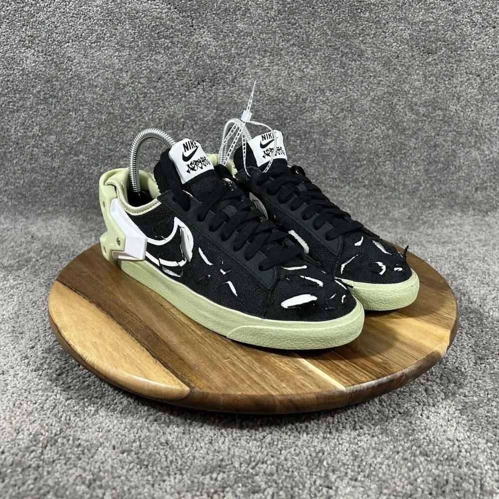 Nike Blazer Low X Acronym DO9373-001 Mens Size 4.5 Black Olive Aura Shoes New